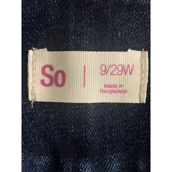 So Juniors Denim Mini Skirt Blue Jean Stretch Zip Closure Size 9/29W - Picture 6 of 8